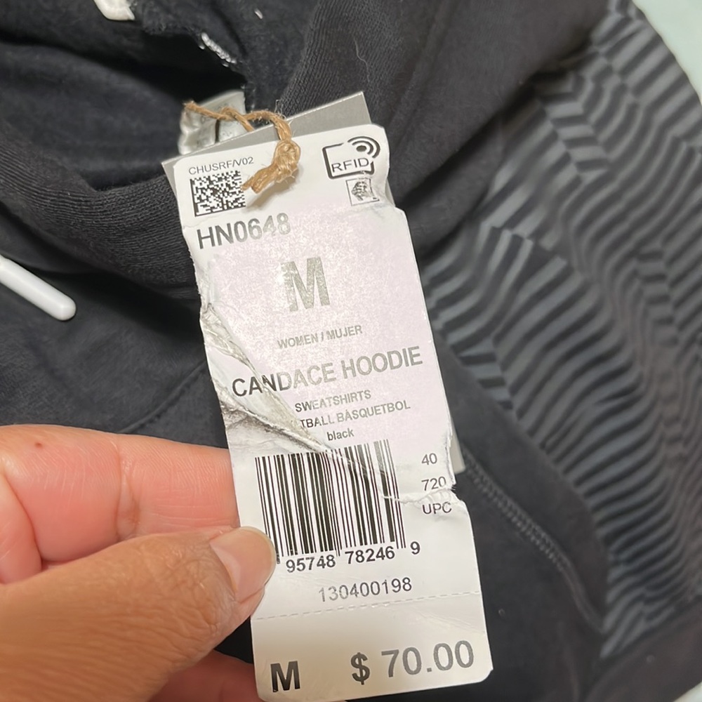 NWT- Black Adidas CANDACE PARKER HOODIE. - Picture 8 of 8